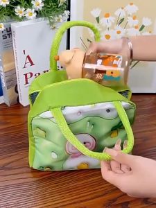 3D Cartoon Lunch Bag Canvas Bag Fresh Handbag Thickened Aluminum Film Cartoon Thermal Insulation Bag