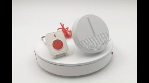 SOS Button Elderly Emergency Bell Emergency Alarm for Elderly Wireless Caregiver Pager with Light Personal Buzzer Alarm 2 Portable Transmitters 1 Plugin Receiver
