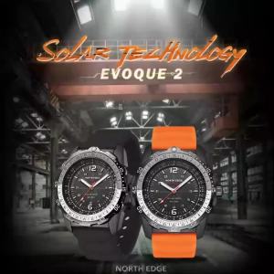 Đồng Hồ Đeo Tay Thể Thao Kỹ Thuật Số Dành Cho Nam NORTH EDGE EVOQUE 2 Chống Nước 50M Chạy Bằng Năng Lượng Mặt Trời Phát Sáng Bằng Thép Không Gỉ Có Đèn Phát Sáng Thân Thiện Với Môi Trường