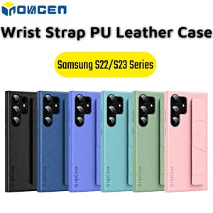 Inovagen vỏ điện thoại với cổ tay dây đeo cho Samsung S22 cộng với S23 siêu Series điện thoại silicon chống sốc Bìa