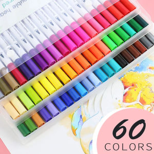 12-120 Colors Markers Set Dual Tip Brush Pen Fine Tip Painting Watercolor Art Marker Pens for Manga Art Drawing Supplies