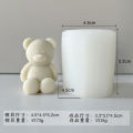 3d Cute Cartoon Bear Silicone Candle Mold Resin Gypsum Ice Cube Baking Mold Bedroom Decor Birthday Party Gifts Wedding Souvenirs. 