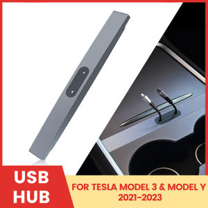 For Tesla Model 3 Y 2021 2022 2023 Car USB Shunt Hub Accessories Charger Docking Station USB Center Console Adapter