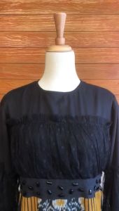 Minea Gamis Tenun Kombinasi Katun Linen Najwa