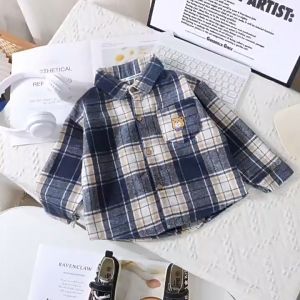 เสื้อเด็ก จากไทย 🔥 หลายรางวัล 90-150 ลายสก๊อต ผ้านุ่ม หนา แขนยาว เสื้อเด็ก ชาย หญิง