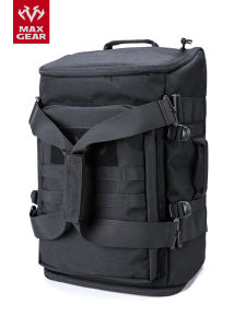 Tactical Backpack for Men Outdoor Travel Large Capacity Double Shoulder Bag Fish Eagle by Maxgear Nylon Material with Water Bottle Compartment