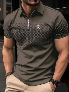 Business Mens Golf Polo Short Sleeve Polo Shirt Outdoor Casual Daily Streetwear Summer 3D Print Micro-elastic Polyester