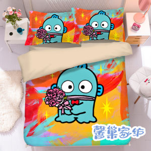 Cartoon Skin-Friendly Flannel Childrens Bedding Three-Piece Set Cute Mermaid Bedroom Duvet Cover Single Bed Sheets Quilt