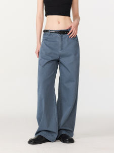 American Retro Wide Leg Straight Leg Pants Mens Trendy Drapey Floor-Length Commuter Casual Long Trousers Fashionable All-Match