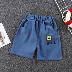 Casual Denim Shorts Childrens Summer Fashion Baby Boys Girls Five-Point Pants mid Waist Short Pants Polyester Fiber