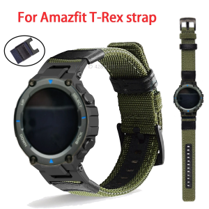 Nylon Strap Bracelet For Huami Amazfit T-rex Wrist Strap Smart Watch Watchbands For Amazfit T-Rex Pro Replacement Band Correa