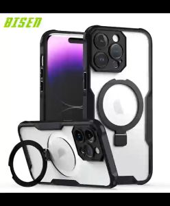 BISEN HARD HOLDER CASE With Wireless Charging Brackets For iPhone 11-15 Series