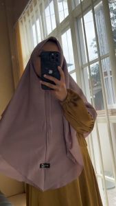 Khimar Bolbal Lasercut Size M Bahan Diamond Crepe