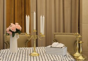 "Local stock" 1arm/3 arms/5arms Metal Candelabra Candle Candlestick Silver European Elegant Candle Wax Holder Candle Stand for Wedding Dining Table Christmas Party Home Decoration