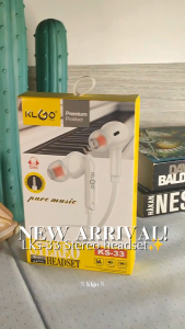 KLGO KS-33 Stereo Headset Earphone 3.5mm | With Microphone & Mute Button | For Calls & Music