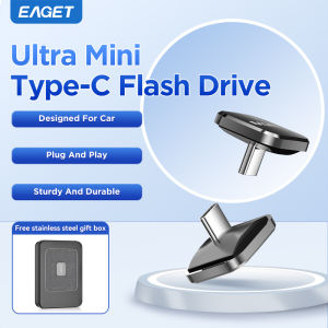 EAGET 8GB/16GB/32GB/64GB Mini Car Type-C USB 2.0 Flash Drive Plug & Play for Dashcam Mobile Mac PC Car Driving