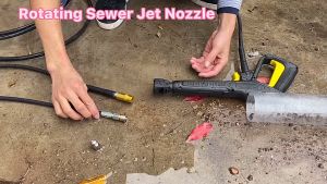 Sewer Jetter Nozzle 1/4 Sewer Dredging Cleaning Nozzle High Pressure Drain Pipe Cleaning Rotating