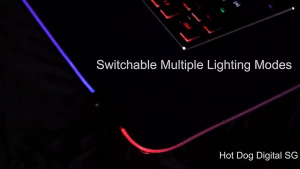 (SG Dliver)LED RGB Gaming Mouse Pad 7 Colour Waterproof Non-slip Gaming Keyboard Mouse Mat Office Laptop Mat Computer Desk Cushion