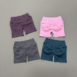 Vision Shorts 4.5" Gym Clothes Women Seamless Leggings Waist Cross Fitness Scrunch Booty Tights Workout Running Cycling Shorts