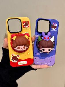 Cute Cartoon Monster Diemo Magnetic Attraction Hard Shell Protective Case for iPhone 16 pro Max New Model 17 pro Max New Model 15 pro