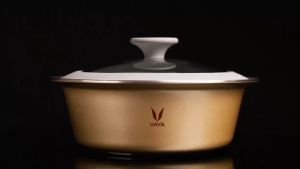 Vaya HauteCase - Stainless Steel Insulated Casserole With Lid | Hot Case Pot and Thermos Food Container | Hot Casserole Pot Pan with Lid 1.1L + Stack Lid