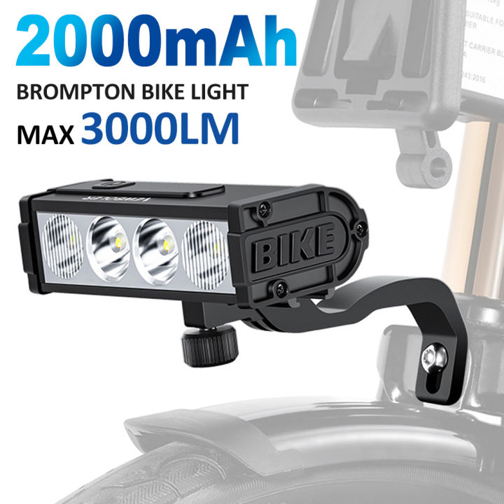 NEWBOLER Brompton Folding Bike Light Front 2000mAh Waterproof Bicycle ...