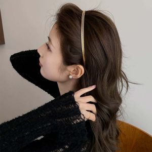 Old Money Style Headbands Women Multilayer Metal Wire Hair Hoop Gold Metal Hair Bands Hair Accessories