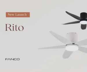 New Launch - FANCO RITO-5 48-Inch | 54-Inch SMART DC Motor Ceiling Fan with 24W Bright Tri-Colour LED Light and Remote Control [Optional: Wifi Module]