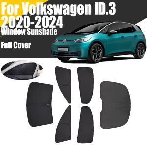 Custom Full Cover Car Window Sunshade For Volkswagen ID.3 ID3 2020 - 2024 Privacy Blind Curtain Front Windshield 2021 2022 2023