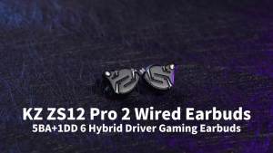 KZ | KZ ZS12 PRO 2 Flagship-Grade HiFi IEM Headphones Super-Linear 5BA+1DD Hybrid Detachable Cable Gaming Earphones for Audiophile