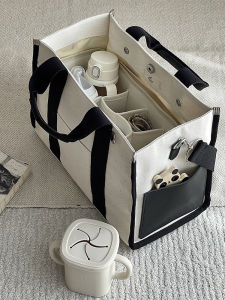 Portable Korean Mother-Baby Bag Lightweight Canvas Carry-on Multifunctional Diaper Bag for Outings Perfect for Maternity Travel