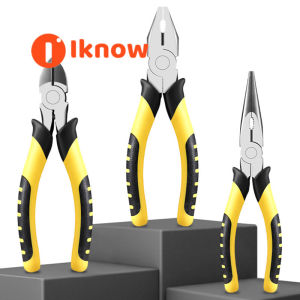 I know Industrial grade vise 8-inch wire cutters 6-inch sharp-nosed pliers labor-saving diagonal jaw pliers household electrician pliers