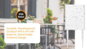 Zyxel NWA55AXE | Outdoor WiFi 6 Access Point | Dual-Radio 802.11ax PoE AP | High-Speed Wireless Coverage for Business & Home | Durable Weatherproof Design | Easy Cloud Management Networking Solution