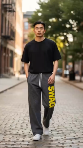 Baggy Pants For Men.Trendy Swag Print Design
