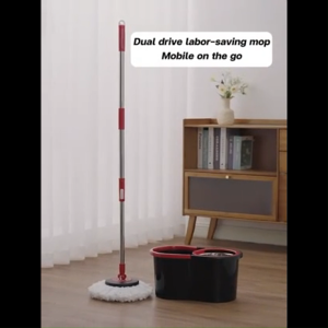 Clean Store Dual Drive Tornado Mop 360° with ABS Spinner Bucket & Microfiber Heads - All-Round Adjustable