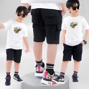 Celana cargo pendek anak usia 1 -14tahun bahan katun combed tebal adem halus nyaman