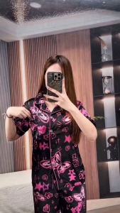 BED TIME STORY ชุดนอนเกาหลี ชุดนอนแขนสั้นผู้หญิง ชุดนอนเซ็ต2ชิ้น มีหลายไซต์ อก 30-44 นิ้ว W157