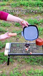 Panggangan Grill Pan GSF 2402 Teflon BBQ Sosis Bakar Anti Lengket Panci Bakaran Lipat