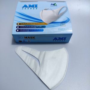 Khẩu trang AMI 3D Mask 3 lớp công nghệ Nhật hộp 50 chiếc mầu TRẮNG.