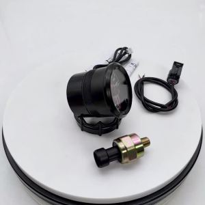 RYSJM | 52mm 7 Colors LED Car Oil Pressure Gauge 0-100 PSI Oil Press Meter High Speed Stepper Motor with Oil Pressure Sensor 1/8NPT