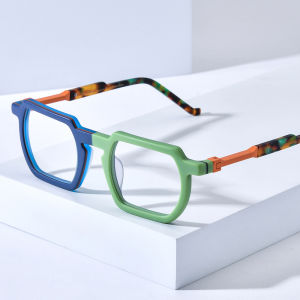 HEPIDEM Đa Acetate gọng kính nhà thiết kế thương hiệu cho nam Kính mắt dáng vuông Phụ Nữ Nhật Bản Handmade Chất Lượng Cao Kính Dày kính mắt cho mắt 9373