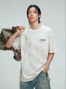Jack Jones | Loose Round Neck Short Sleeve Tie-Dye Embroidered T-Shirt