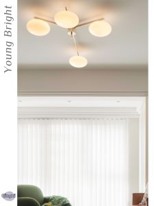 French Nanyang Vintage Cream Color Ceiling Light