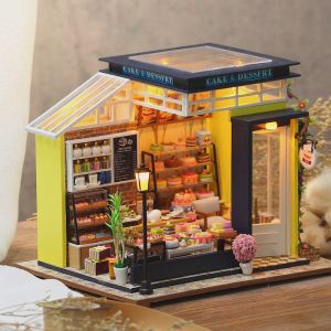 Emerie Yara DIY Miniature Dollhouse Kit - Baking Honey - w/ LED Lights Music Box Dust Cover - Hobby | Craft | Gifts