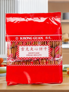 KangYuan Snow Core Biscuits 600g Bag Lemon Flavor Creamy Crispy Breakfast Snack Childhood Taste Chinese Traditional Cookies