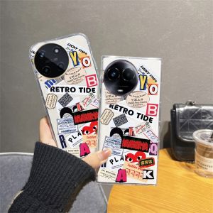 Ốp Lưng điện thoại Realme11 Realme 11 Pro+ Plus C51 C53 C55 NFC 4G 5G vỏ bọc thiết kế mới Retro thủy triều ban đầu D xe ae86 Silicone trong suốt vỏ lưng mềm Case 2023