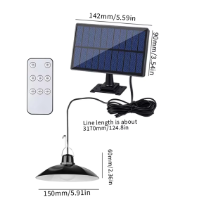 Solar lamp split type solar one tray two super bright pendant light indoor and outdoor remote control light light control waterp