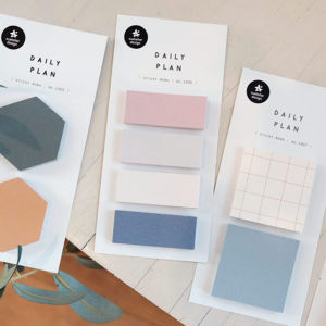 Creative Geometric Shapes Sticky Notes Set Suatelier Multi-Use Page Divider Message Memo Paper Business Supplies
