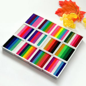 5-Color Rainbow Face & Body Paint - Water-Activated UV GlowVibrant Stripes for Halloween Christmas Music Festivals & Parties