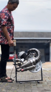 KNALPOT VESPA SMALLFRAME MODEL FALCO PLAT GALVANIS